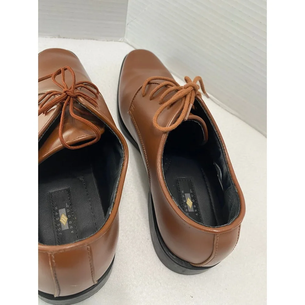 Joseph Abboud Derby Dress Shoes Men 9M Brown Plain Toe Lace Up Formal